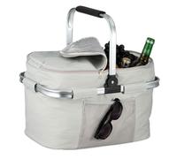 Relaxdays Insulated Shopping Basket Light Grey