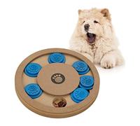Relaxdays Interactive Intelligence Dog Toy, 100% fibreboard, Natural Wood, 2.5x24.5x24.5 cm