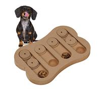 Relaxdays Interactive Intelligence, Dogs, Food Toy, Treat Hiding, Sniffing Puzzle Game, MDF, Natural Wood, Fibreboard, 2.5x29.5x20 cm