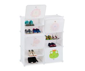 Relaxdays Interlocking Kids' Shoe Rack