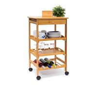 Relaxdays JAMES L kitchen trolley and bottle shelf