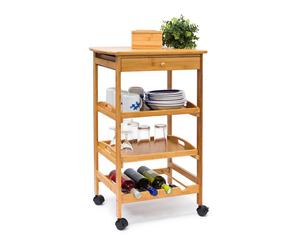 Relaxdays JAMES L kitchen trolley and bottle shelf