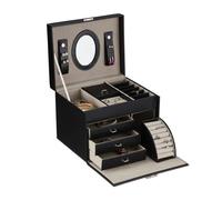 Relaxdays Jewellery Box with Mirror