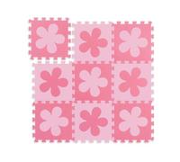 Relaxdays Jigsaw playmat, 9 Pieces, EVA, Non-Toxic, Interlocking Foam mats, Soft Play, in Dark Pink