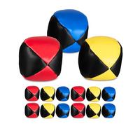 Relaxdays Juggling Balls, Set of 15, for Beginners and Professionals, Soft, Children, Adults, Set, Ø 6.5 cm, Colourful