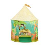Relaxdays Jungle Play Tent for Kids, Indoor, Foldable, Colorful, 125 x 105 x 105 cm