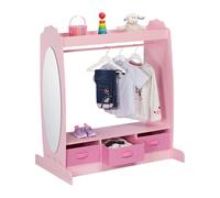 Relaxdays Kids' Clothes Rack with Mirror & Drawers