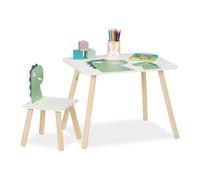 Relaxdays Kids Dinosaur Table and Chair Set