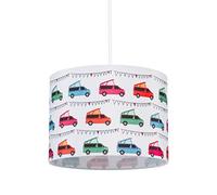 Relaxdays Kids Light Fixture, Lampshade with Cars, 140 x 35 cm, E27, Hanging Lamp for Children's Room, Multicoloured