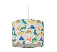 Relaxdays Kids Light Fixture, Lampshade with Dinosaurs, 145 x 35 cm, Hanging Lamp for Children's Room, Multicoloured