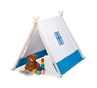 Relaxdays Kids' Play Tent Blue/White