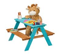 Relaxdays Kids Wooden Picnic Bench