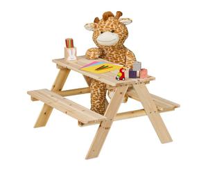 Relaxdays Kids Wooden Picnic Bench