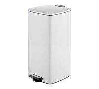 Relaxdays Kitchen Bin, 30 litres, soft-close lid, white