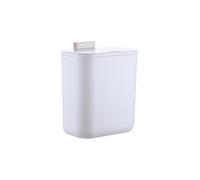 Relaxdays kitchen bin, 9 L, hanging compost bin for food scraps & general waste, door-mounted, plastic, white