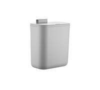 Relaxdays kitchen bin, 9 L, hanging waste bin, for food scraps & general waste, door-mounted, plastic, grey