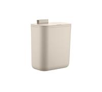 Relaxdays kitchen bin, 9 L, hanging waste bin, for organic & general waste, door-mounted, plastic, beige