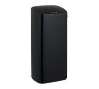 Relaxdays Kitchen Bin with Sensor, 40 L, Automatic Electric Lid, Waste Container, Rubbish Bag Holder, Black