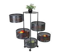 Relaxdays Kitchen cart with swivel shelves