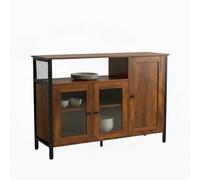 Relaxdays Glass-door kitchen sideboard