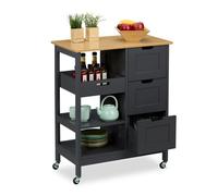 Relaxdays Kitchen Island Cart with Countertop