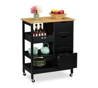 Relaxdays Kitchen Island Cart with Countertop