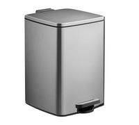 Relaxdays Kitchen Pedal Bin, 20 litres, Removable Inner Bucket, with Rubbish Bag Liners, Waste Disposal, Iron, Silver, Plastic