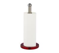 Relaxdays Kitchen Roll Holder in Silver and Red