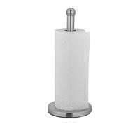 Relaxdays Kitchen Roll Holder, Stainless Steel, Paper Towel Stand for The Counter, HxØ: 35 x 15 cm, Silver