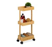 Relaxdays Kitchen Storage Trolley 3-Tier Cart