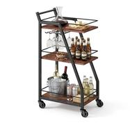 Relaxdays Kitchen trolley, 3-tier, industrial