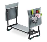 Relaxdays Kneeler for Gardening Black/Grey
