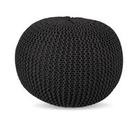 Relaxdays Knitted pouf