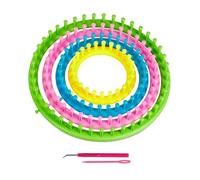 Relaxdays 6-Piece Round Knitting Ring Set