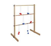 Relaxdays Ladder Golf, Garden Throwing Game for Kids, 6 Balls, HxWxD 89x64x45 cm, Wood, Natural