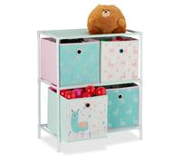 Relaxdays Lama Children's Shelf with Boxes