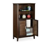 Relaxdays LAMELL Dark Brown Bathroom Cabinet