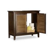 Relaxdays LAMELL Dark Brown Under-Sink Cabinet