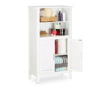 Relaxdays LAMELL White Bathroom Cabinet