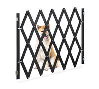 Relaxdays Large Bamboo Safety Gate in Black