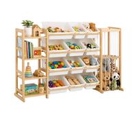 Relaxdays Large children's shelf with 12 boxes