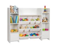 Relaxdays Large children's shelf with 8 boxes
