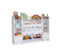 Relaxdays Large children's shelf with boxes
