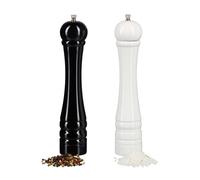 Relaxdays Large Wooden Spice Mill Set of 2