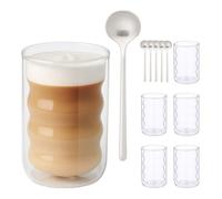 Relaxdays Latte Macchiato Glasses & Spoons