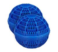 Relaxdays Laundry, Set of 2, Machine, Without Detergent, Eco-Friendly, Washing Ball, Blue, 9.5 x 10.5 x 10.5 cm