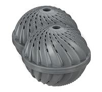 Relaxdays Laundry Ball, Set of 2, for Washing Machine, Washing without Detergent, Eco-friendly, Washing Ball, Grey