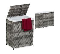 Relaxdays Laundry Basket in Rattan Look 90L
