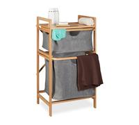 Relaxdays Laundry Basket Rack with 2 Compartments