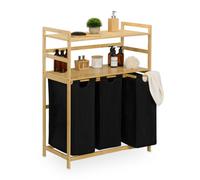 Relaxdays Laundry Basket Rack with 2 Shelves